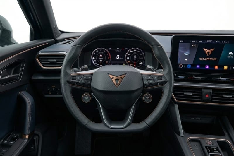 Interior, steering wheel view, real API output