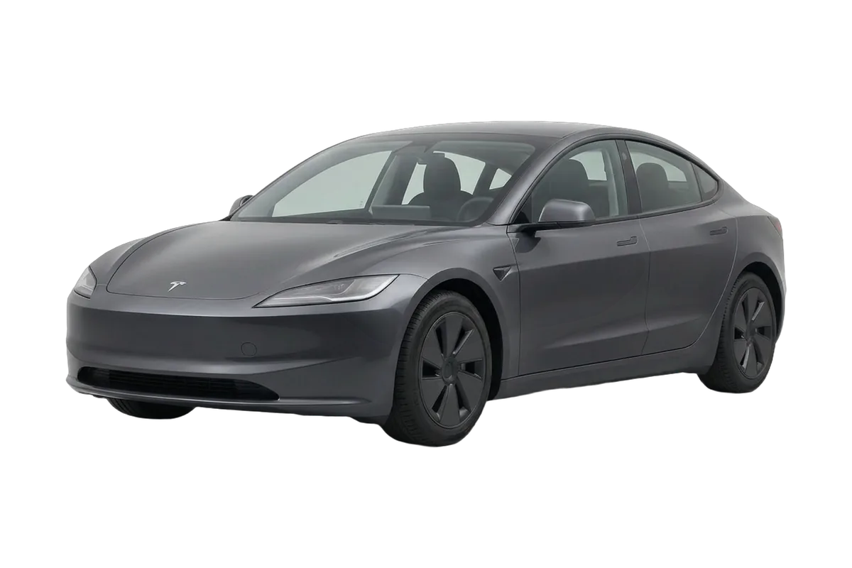 Tesla Model 3, transparent cut-out