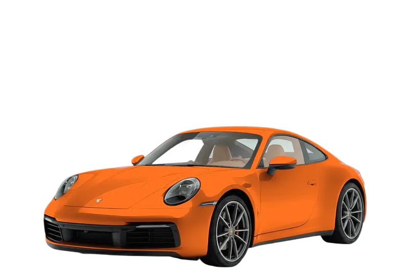 Porsche 911 in orange, repainted by the API